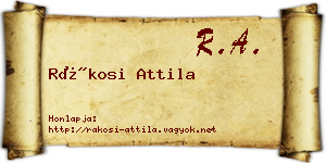 Rákosi Attila névjegykártya