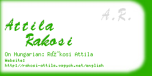 attila rakosi business card